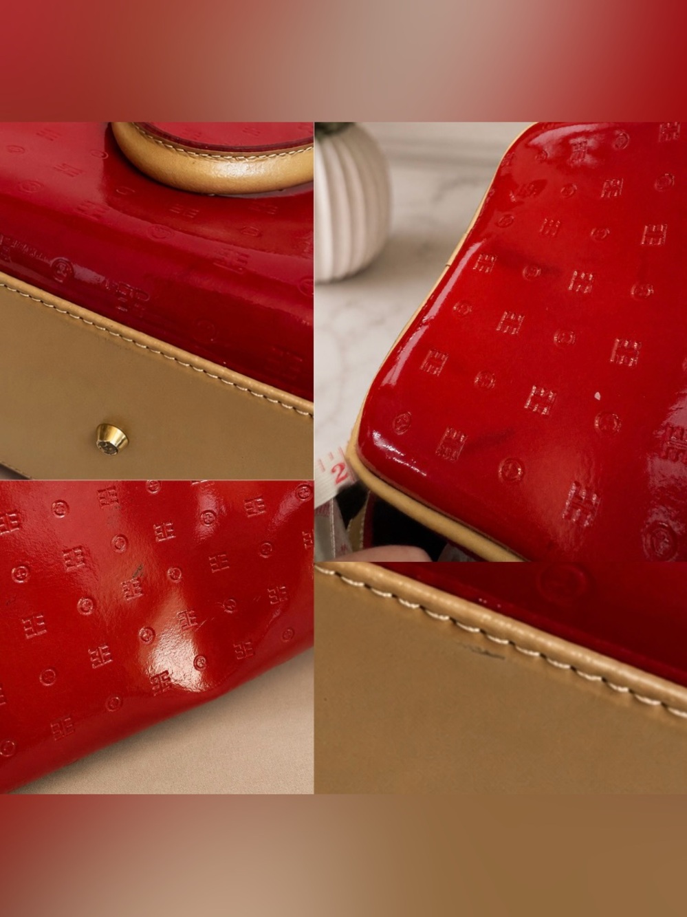 Arcadia Italy Red Patent Leather Speedy Boston Bag | Made in Italy Crossbody - Picture 9 of 10